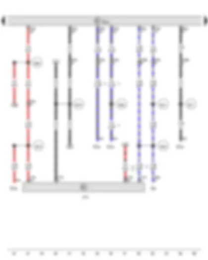 Wiring Diagram  VW TRANSPORTER 2017 - Switch and instrument illumination regulator - Operating and display unit for camping equipment - Onboard supply control unit - Fuse 32 on fuse holder C - Fuse 34 on fuse holder C - Fuse 55 on fuse holder C