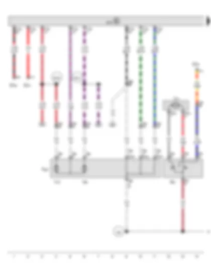 Wiring Diagram  VW UP 2014 - Driver side central locking lock unit - Onboard supply control unit