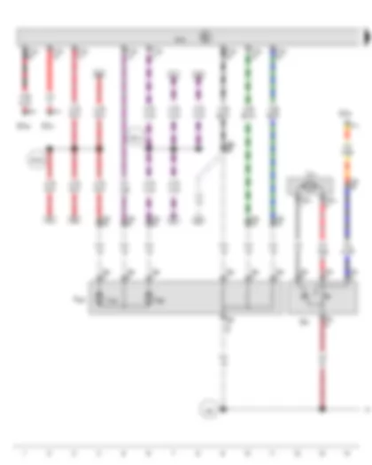 Wiring Diagram  VW UP 2014 - Driver side central locking lock unit - Onboard supply control unit