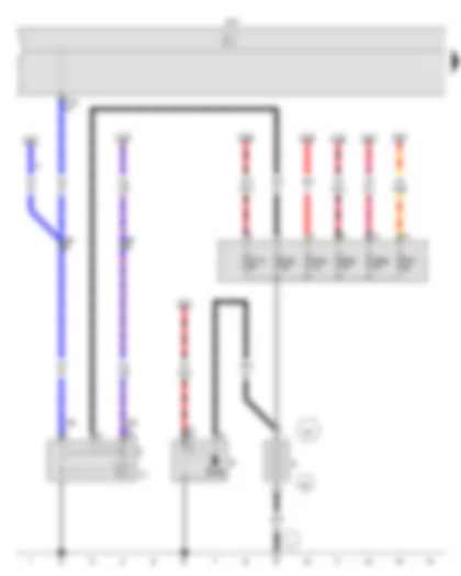 Wiring Diagram  VW UP 2014 - Battery - Starter - Alternator - Voltage regulator - Onboard supply control unit
