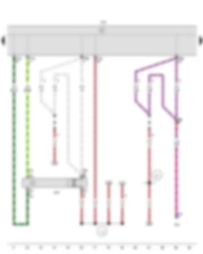 Wiring Diagram  VW UP 2015 - Wiper motor control unit - Onboard supply control unit
