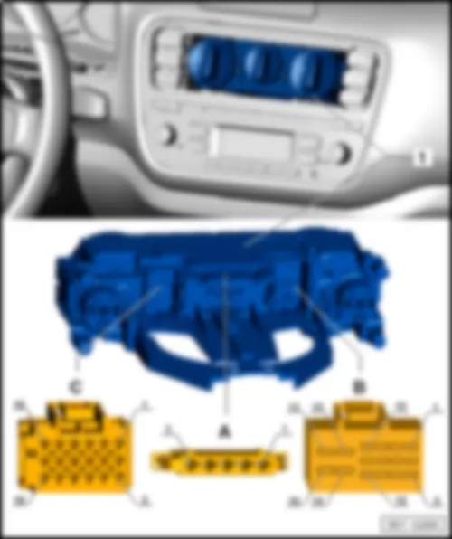 VW UP 2012 Heater control unit -J162-