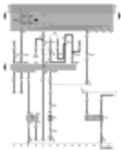 Wiring Diagram  VW VENTO 1996 - Climatronic control unit - blower control unit - fresh air blower - radiator fan