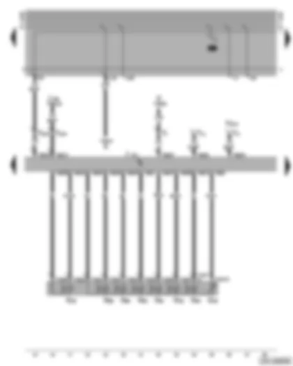 Wiring Diagram  VW VENTO 2002 - Automatic gearbox control unit - solenoid valves