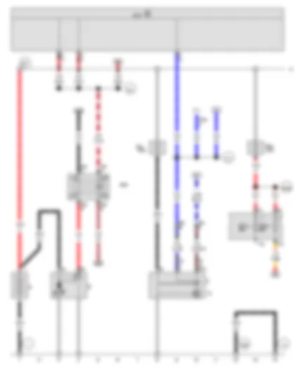 Wiring Diagram  VW VENTO 2010 - Battery - Starter - Alternator - Onboard supply control unit - Terminal 50 voltage supply relay