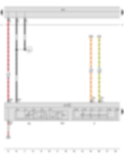 Wiring Diagram  VW VENTO 2010 - Onboard supply control unit - Steering column electronics control unit