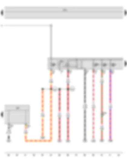 Wiring Diagram  VW VENTO 2010 - Main relay - Onboard supply control unit - Steering column electronics control unit