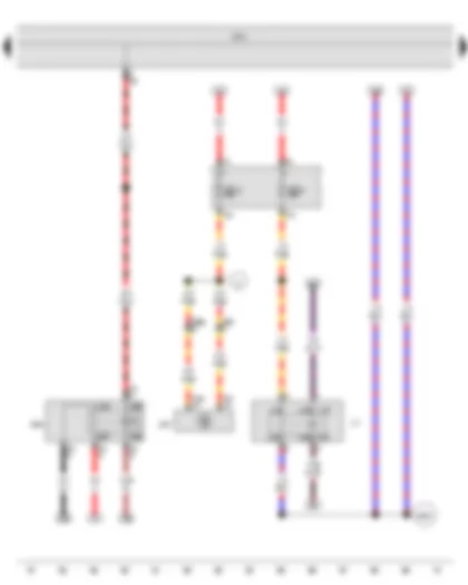 Wiring Diagram  VW VENTO 2010 - Fuel pump relay - Onboard supply control unit - Terminal 50 voltage supply relay