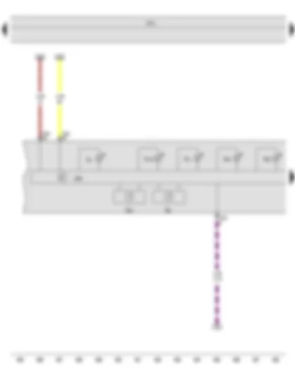 Wiring Diagram  VW VENTO 2010 - Control unit in dash panel insert - Onboard supply control unit