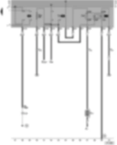 Wiring Diagram  VW VENTO 1998 - Rear fog light - headlight washer system -