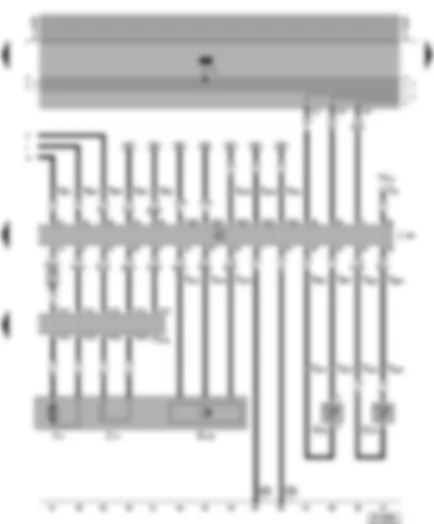 Wiring Diagram  VW VENTO 1996 - Front battery temperature sender - sender for battery ventilation - battery monitor control unit