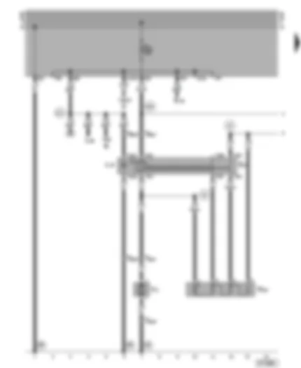 Wiring Diagram  VW VENTO 1999 - Fresh air blower switch - fresh air blower - Fresh air blower series resistance with overheating fuse
