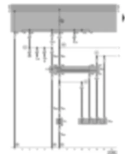 Wiring Diagram  VW VENTO 1996 - Fresh air blower switch - fresh air blower - fresh air blower series resistance with overheating fuse