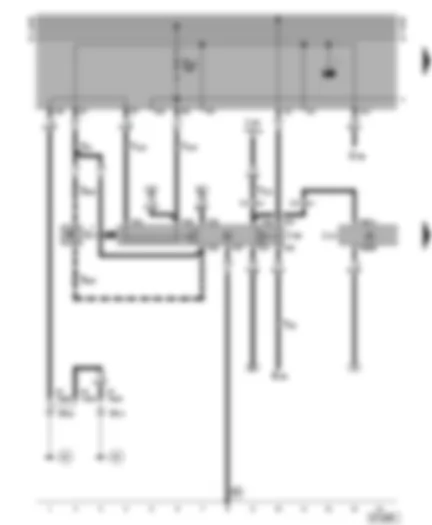 Wiring Diagram  VW VENTO 1999 - Starter inhibitor and reversing light relay - automatic gearbox control unit