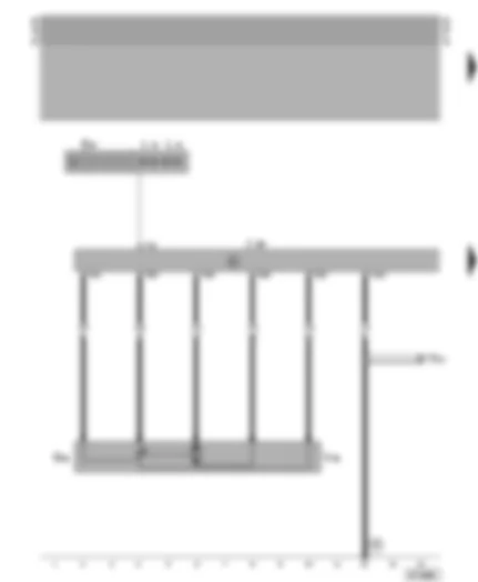 Wiring Diagram  VW VENTO 1999 - Control and display unit with control unit - temperature flap control motor