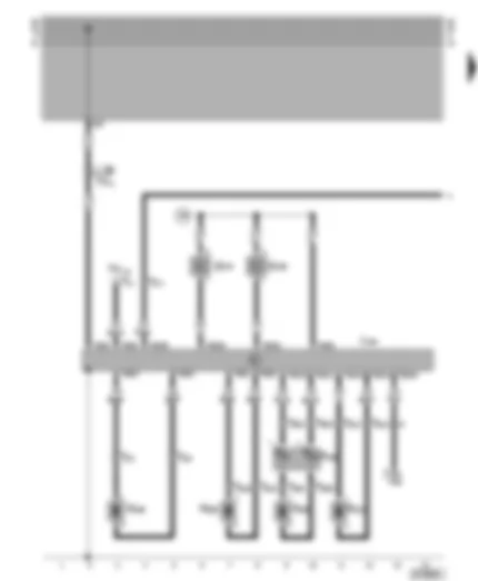 Wiring Diagram  VW VENTO 1999 - Airbag control unit - airbag igniter - side airbag igniter - side airbag crash sensor - coil connector