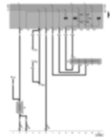 Wiring Diagram  VW VENTO 1996 - Battery - ignition/starter switch - X contact relief relay