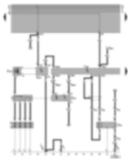 Wiring Diagram  VW VENTO 1996 - Digifant control unit - ignition system - lambda probe - Hall sender