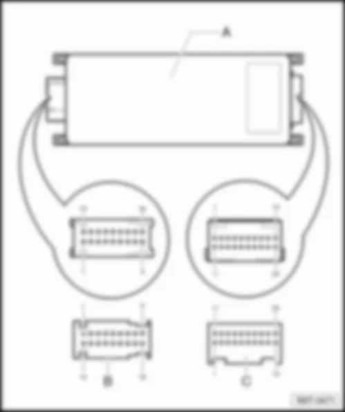 VW VENTO 2010 Mobile telephone operating electronics control unit -J412-