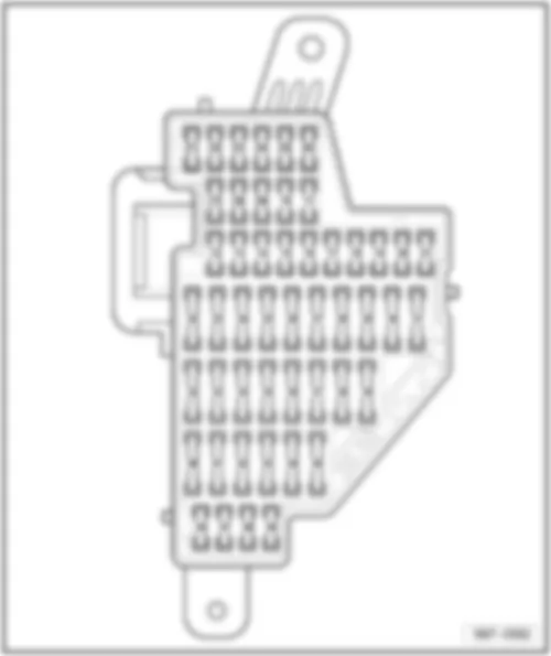 VW VENTO 2010 Overview of fuses (SC) in fuse holder left dash panel