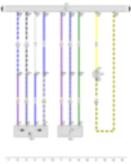 Wiring Diagram  VW VOYAGE 2010 - Ambient temperature sensor - Gearbox hydraulic pressure sender - Sensor 2 for gear detection - Automatic gearbox control unit