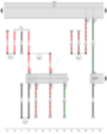 Wiring Diagram  VW VOYAGE 2014 - Ignition/starter switch - Onboard supply control unit - Terminal 30 wiring junction