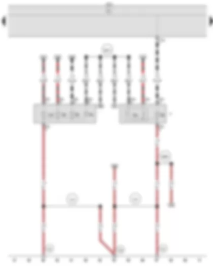 Wiring Diagram  VW VOYAGE 2015 - Onboard supply control unit - Rear left fog light bulb - Left tail light bulb - Rear left turn signal bulb - Left brake light bulb - Left brake and tail light bulb