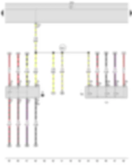 Wiring Diagram  VW VOYAGE 2013 - Front and rear fog light switch - Fog light relay - Onboard supply control unit - Front and rear fog light switch illumination bulb