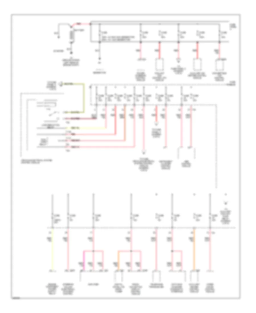 2.0L, Power Distribution Wiring Diagram, CCTA & CBFA (1 из 5) для Volkswagen Eos VR6 2008