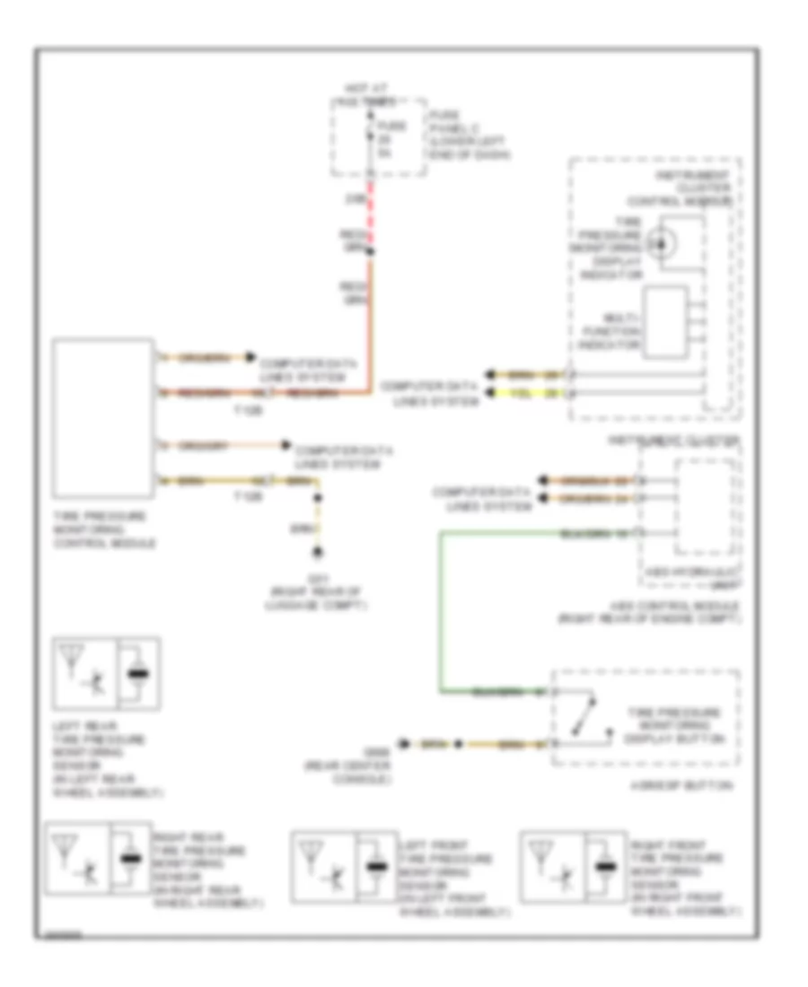 Электросхема системы контроля давления в шинах, Посол Рестайлинга для Volkswagen Tiguan SEL 2011
