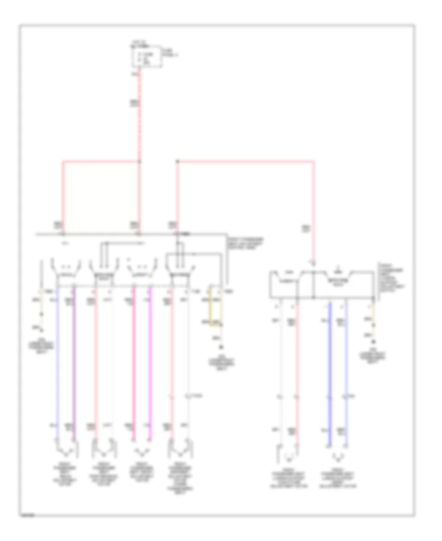 Электросхема привода пассажирского сиденья для Volkswagen Touareg VR6 Sport 2011