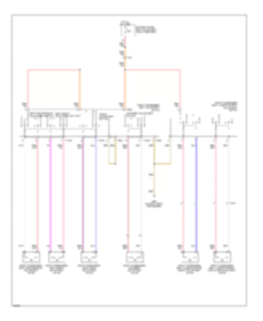 Электросхема привода пассажирского сиденья для Volkswagen CC R-Line 2012