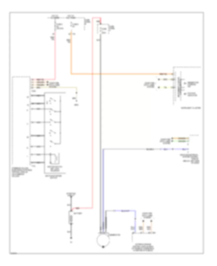 2.0L, Charging Wiring Diagram, CCTA & CBFA для Volkswagen Jetta SE 2009