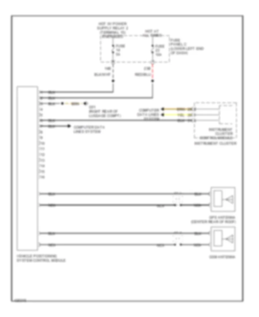 схема управляющего модуля системы позиционирования транспортного средства для Volkswagen Tiguan R-Line 2014