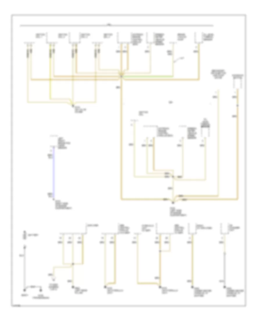 Электросхема подключение массы заземления, Дорестайлинг (1 из 3) для Volkswagen Passat GLS 2001