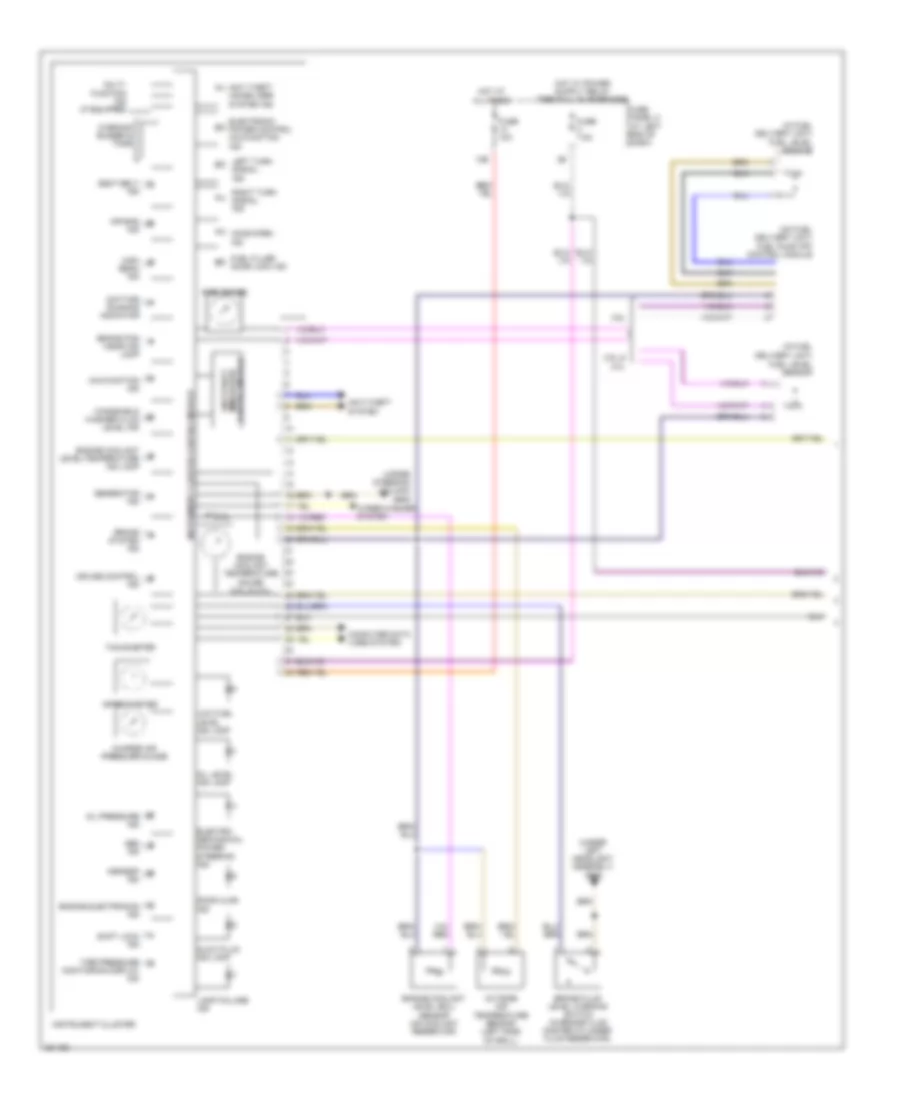 Электросхема панели приборов (1 из 2) для Volkswagen Passat SE 2012