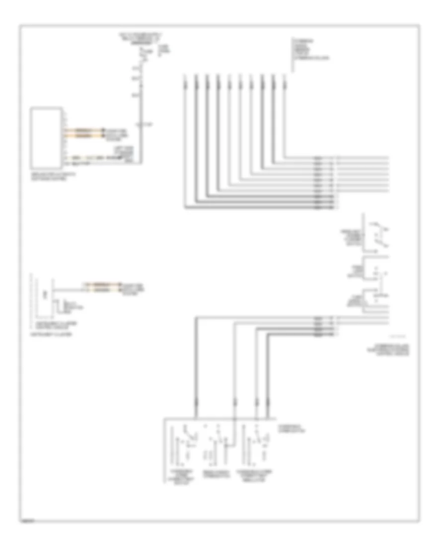 схема управляющего модуля электронных систем рулевой колонки (2 из 2) для Volkswagen Touareg 2010