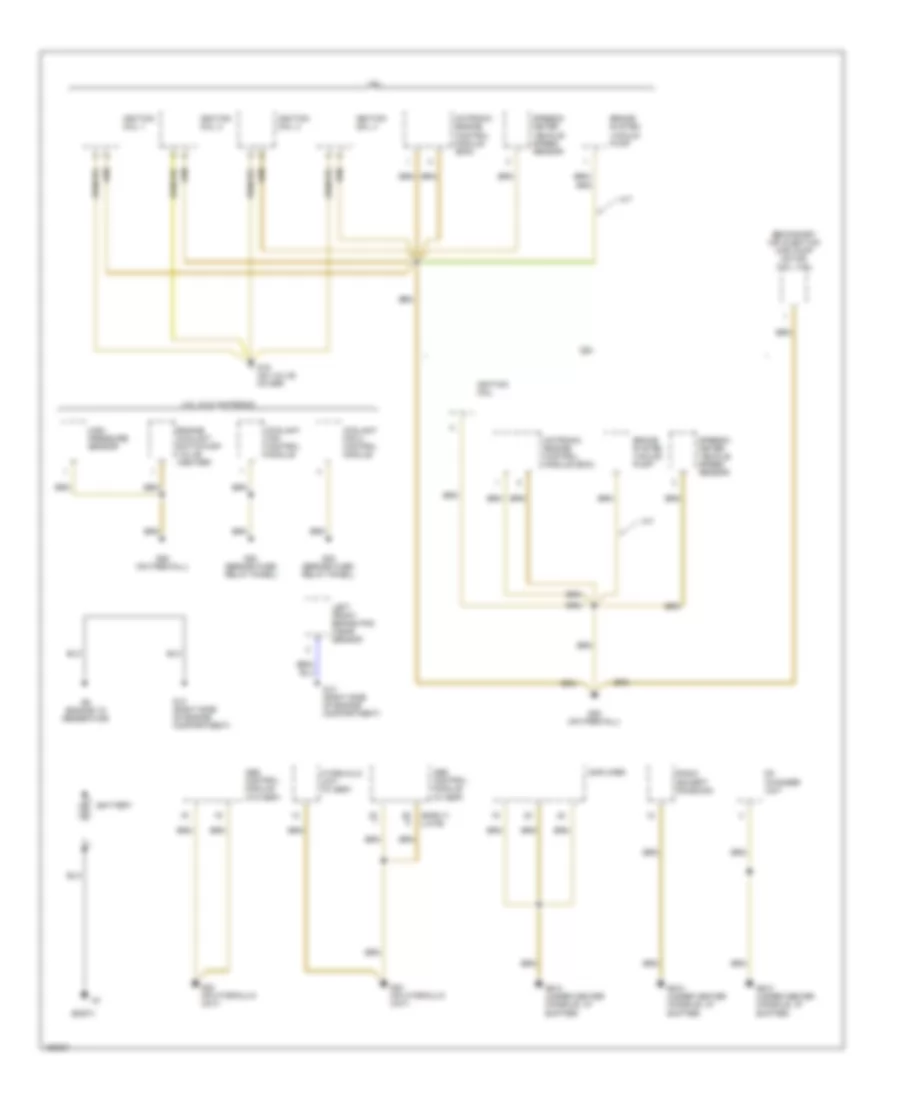 Электросхема подключение массы заземления (1 из 5) для Volkswagen Passat GLS 2002