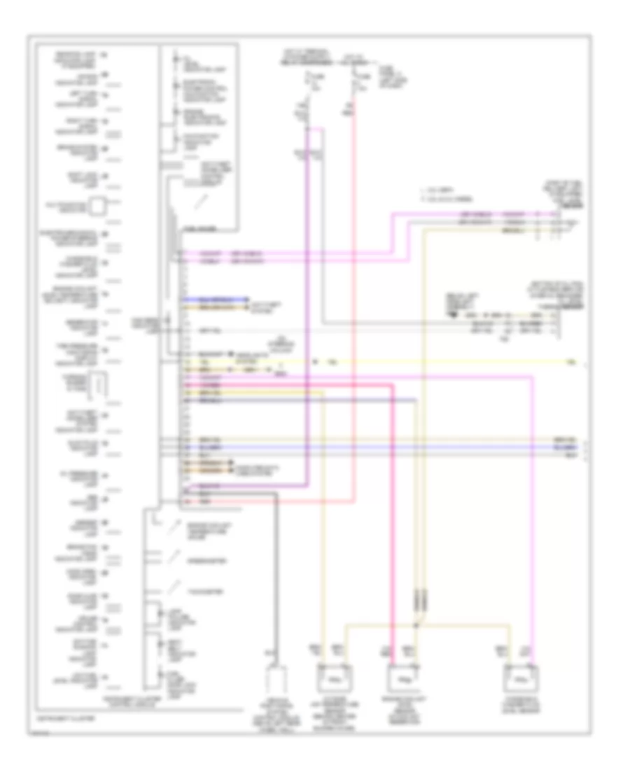 Электросхема панели приборов, С Низкое оборудование (1 из 2) для Volkswagen Jetta SEL 2013