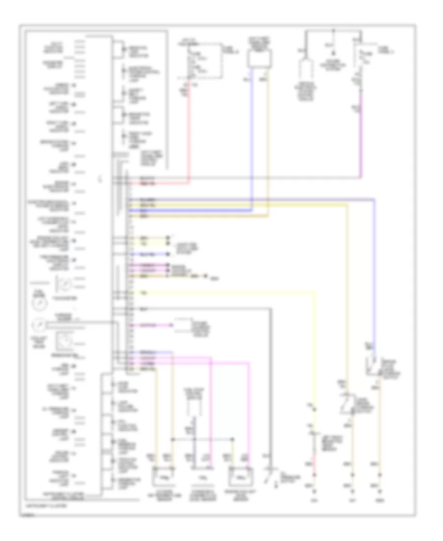 Электросхема панели приборов для Volkswagen Rabbit 2007