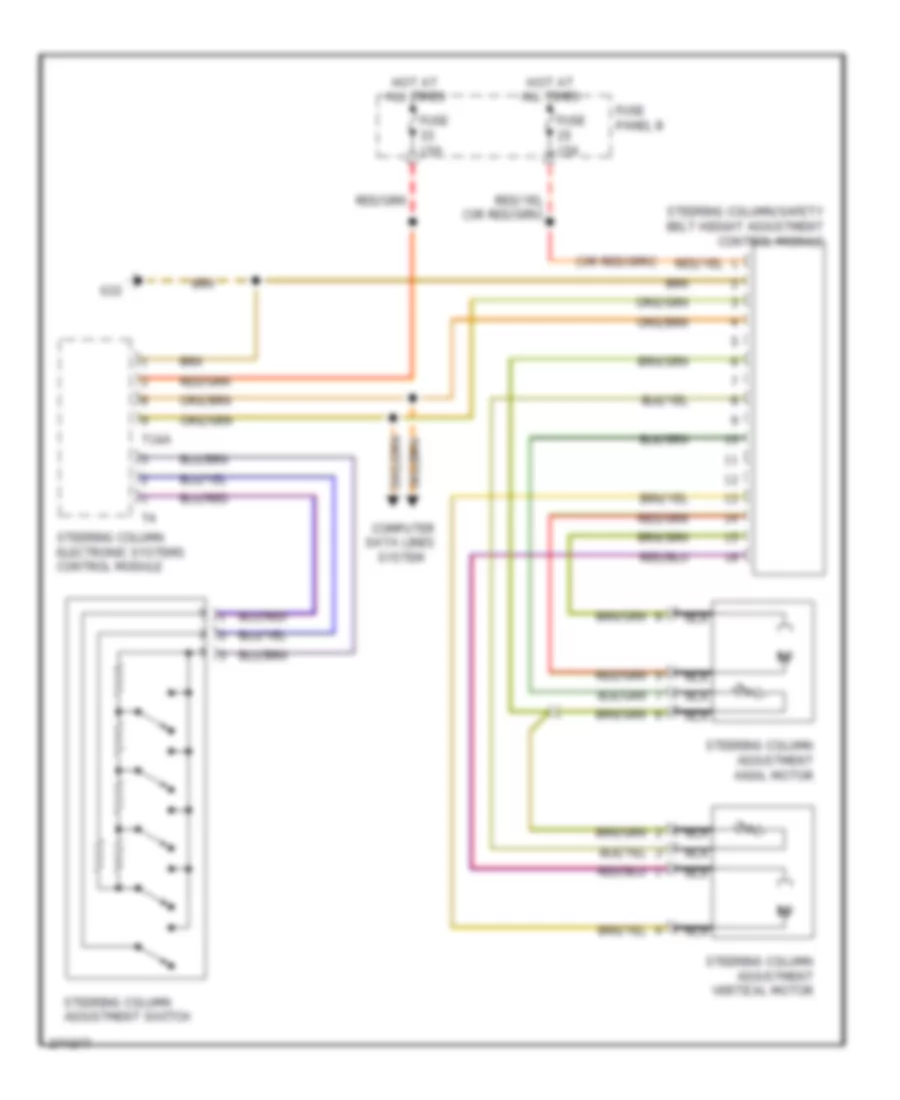 схема рулевой колонки наклона питания для Volkswagen Touareg 2007
