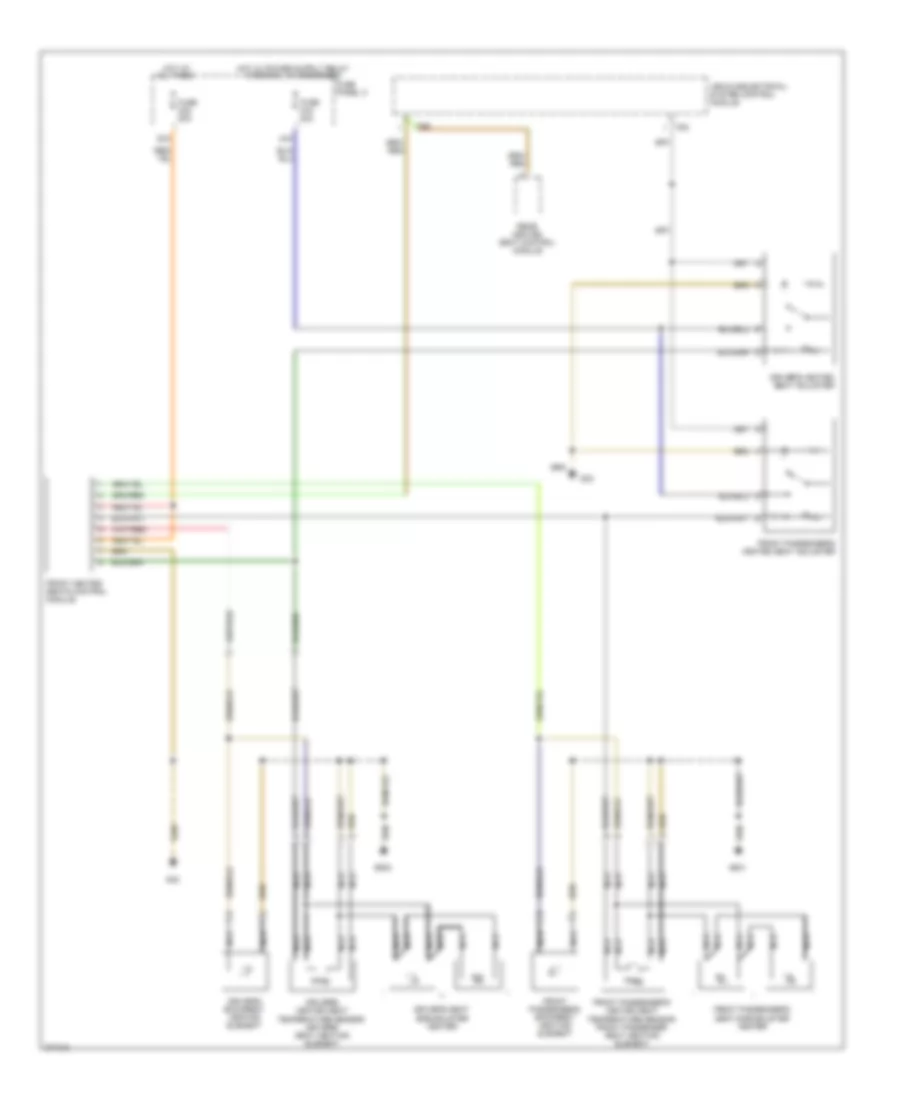Электросхема подогрева сидений, передние сиденья для Volkswagen Touareg 2007