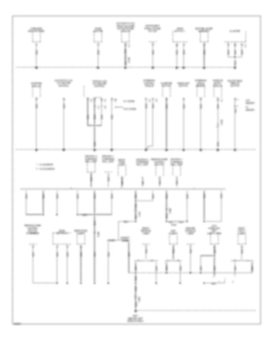 Ground Distribution Wiring Diagram (2 of 4) for Volkswagen Routan SEL 2013