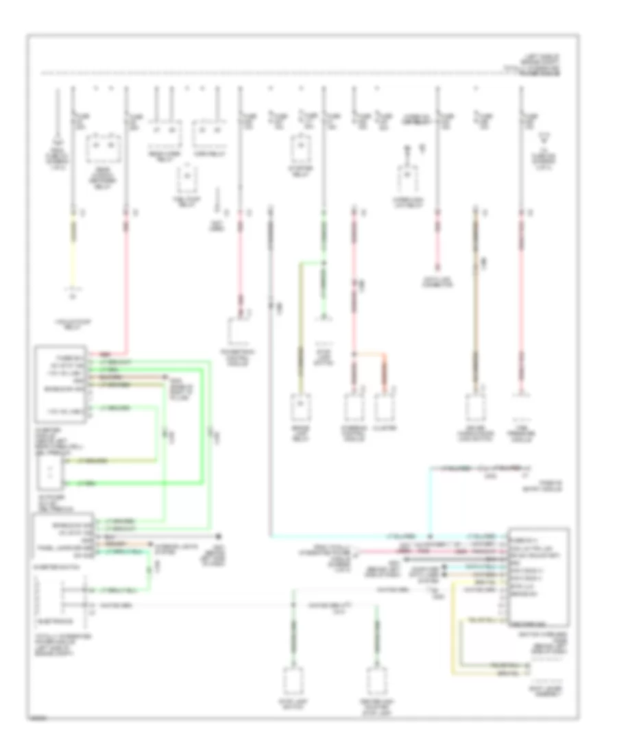 Power Distribution Wiring Diagram (2 of 3) for Volkswagen Routan SEL 2013