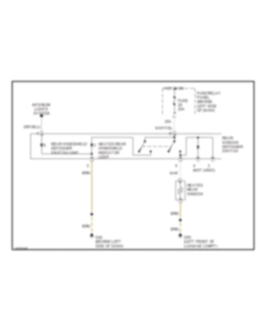 Rear Defogger Wiring Diagram for Volkswagen Jetta Wolfsburg Edition 2003