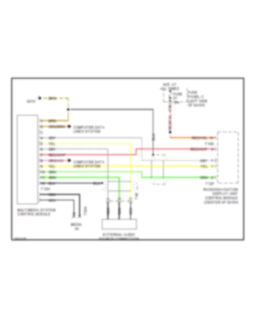 Multimedia Interface Wiring Diagram for Volkswagen Jetta SE 2011