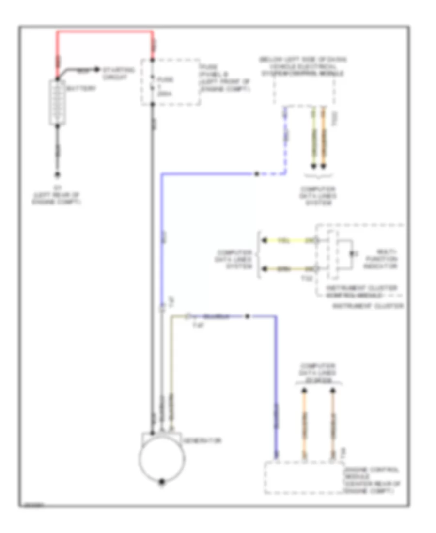 2 0L Charging Wiring Diagram CBFA for Volkswagen Jetta SE 2011