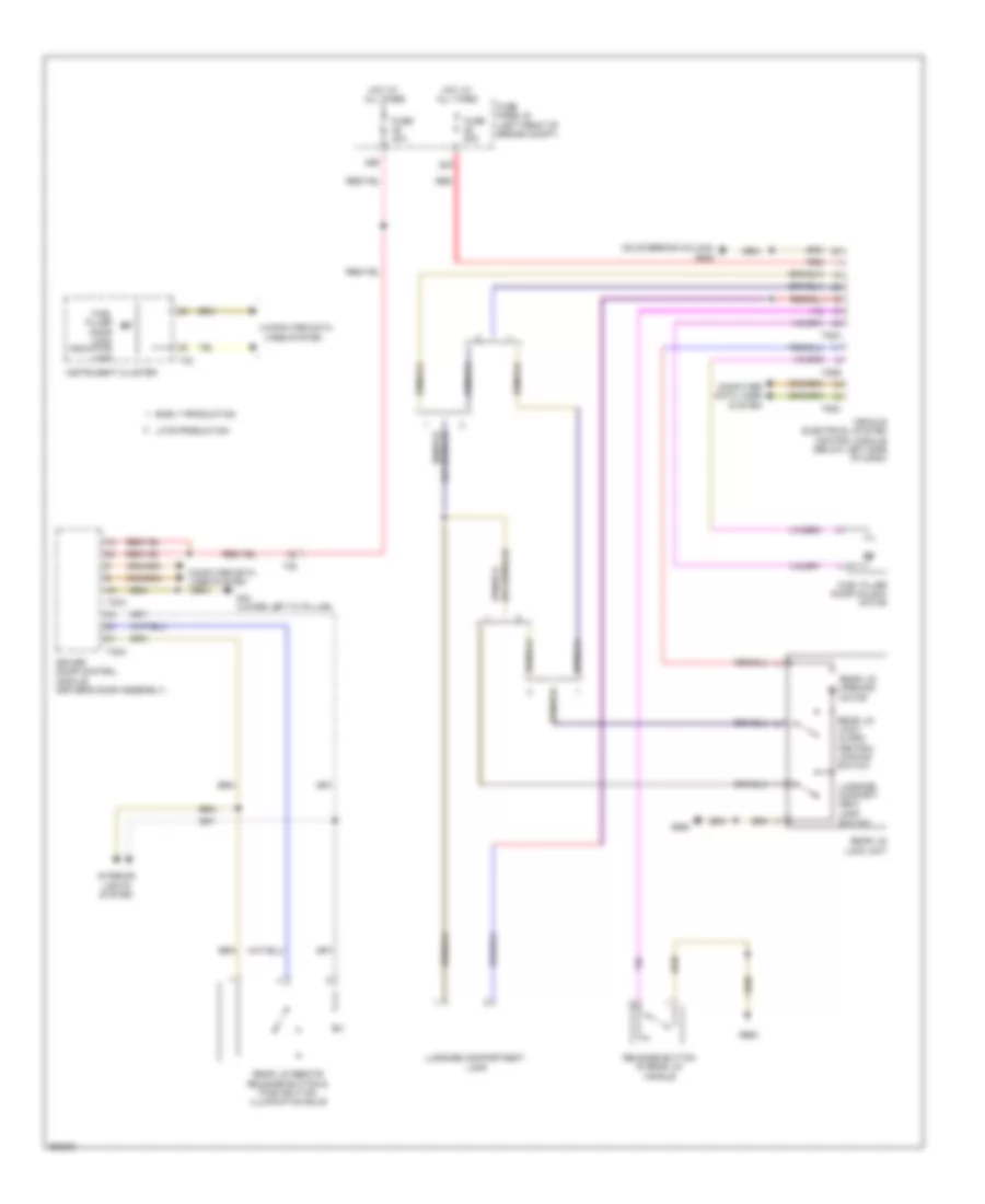 Trunk  Fuel Door Release Wiring Diagram with High Equipment for Volkswagen Jetta SE 2011