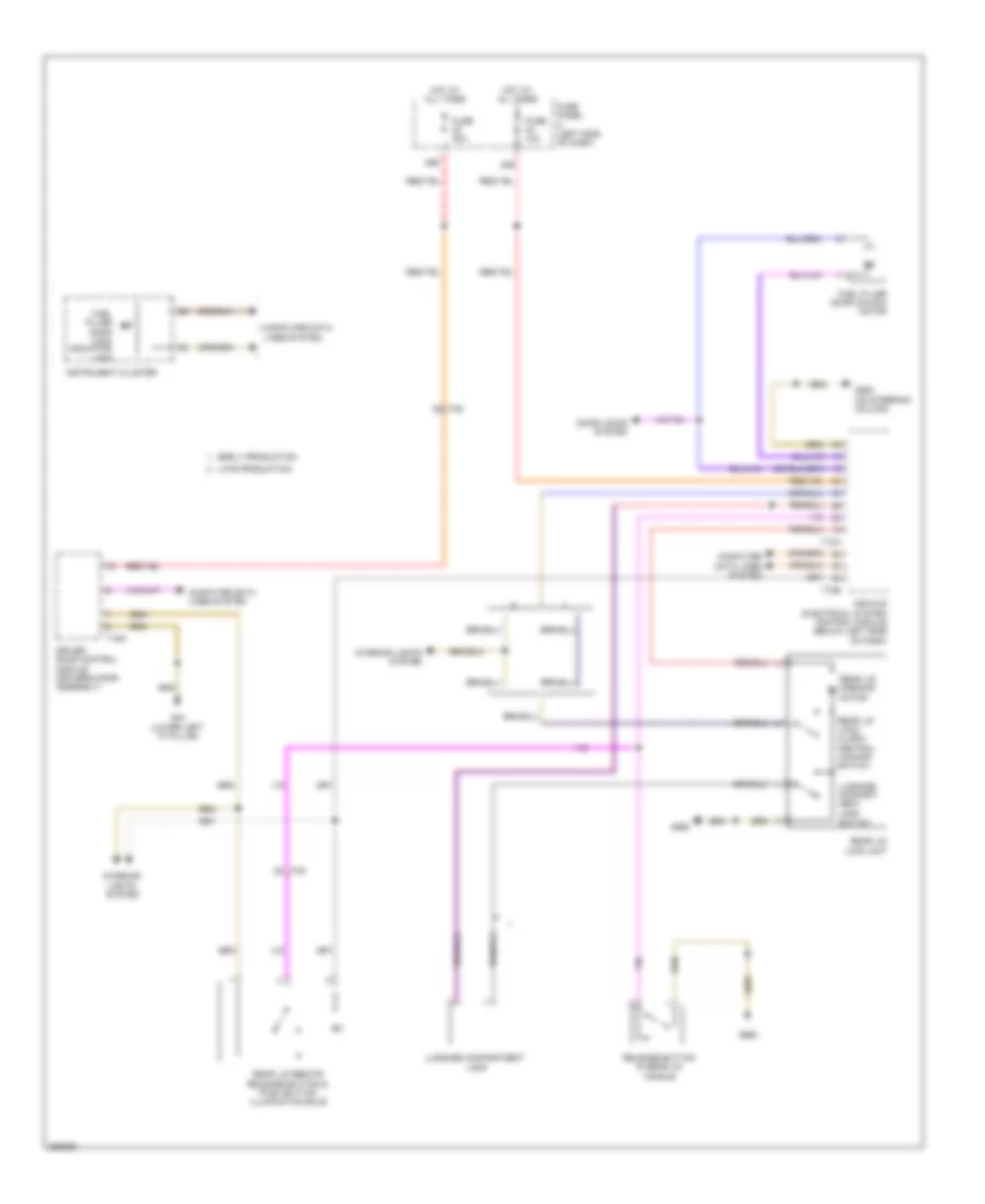 Trunk  Fuel Door Release Wiring Diagram with Low Equipment for Volkswagen Jetta SE 2011