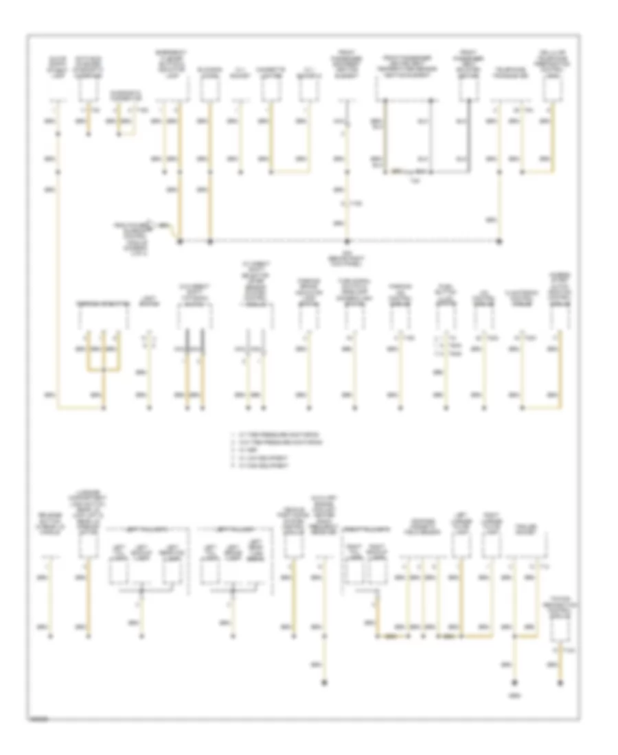 Ground Distribution Wiring Diagram Early Production 3 of 4 for Volkswagen Jetta SE 2011